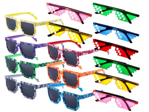 Kellegour Party Mosaik Brille,15 Pcs Magische Farben Party Brille,Mosaik Brille Party Sonnenbrille,Partybrillen,Bunt Kunststoff Sonnenbrille Set für Partyurlaub Dekoration Brille Masquerade(3 Stilen) Kellegour Party Mosaik Brille,15 Pcs Magische Farben Party Brille,Mosaik Brille Party Sonnenbrille,Partybrillen,Bunt Kunststoff Sonnenbrille Set für Partyurlaub Dekoration Brille Masquerade(3 Stilen) von Kellegour