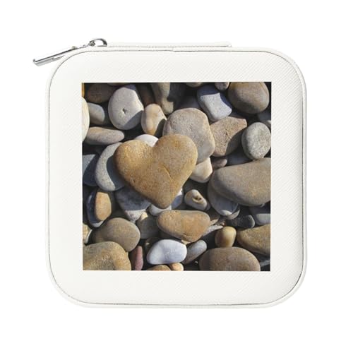 KemEng Herzstein, Quadratische PVC Leder Schmuckschatulle Damen Schmuckschatulle Reise-Organizer Schmucketui KemEng Herzstein, Quadratische PVC Leder Schmuckschatulle Damen Schmuckschatulle Reise-Organizer Schmucketui von KemEng