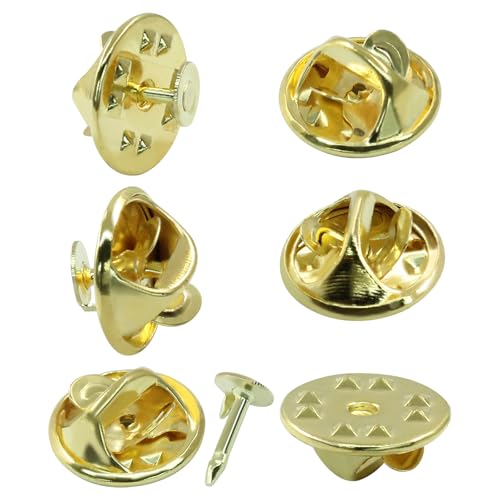 Kemcatui 100 Stück Schmetterlingsnadeln, goldfarbene Metall-Clutchnadeln, Mini-Krawattennadeln, Ersatz für Schmuckherstellung, Revers, Emaille, Medaille, Brosche, Abzeichen Kemcatui 100 Stück Schmetterlingsnadeln, goldfarbene Metall-Clutchnadeln, Mini-Krawattennadeln, Ersatz für Schmuckherstellung, Revers, Emaille, Medaille, Brosche, Abzeichen von Kemcatui