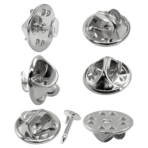 Kemcatui 100 Stück Schmetterlingsnadeln, silberfarbene Metall-Clutchnadeln, Mini-Krawattennadeln, Ersatz für Schmuckherstellung, Revers, Emaille, Medaille, Brosche, Abzeichen Kemcatui 100 Stück Schmetterlingsnadeln, silberfarbene Metall-Clutchnadeln, Mini-Krawattennadeln, Ersatz für Schmuckherstellung, Revers, Emaille, Medaille, Brosche, Abzeichen von Kemcatui