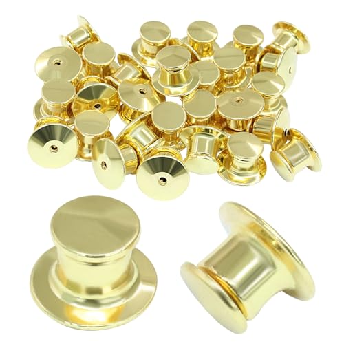 Kemcatui 30 Stück Metall-Verschlussnadeln, goldfarbene Emaille-Anstecknadeln, Verschluss für Brosche, Medaille, Abzeichen Kemcatui 30 Stück Metall-Verschlussnadeln, goldfarbene Emaille-Anstecknadeln, Verschluss für Brosche, Medaille, Abzeichen von Kemcatui