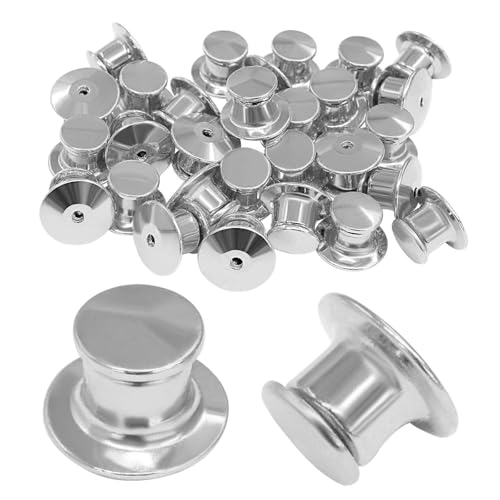 Kemcatui 30 Stück Metall-Verschlussnadeln, silberfarbene Emaille-Anstecknadeln, Verschluss für Brosche, Medaille, Abzeichen Kemcatui 30 Stück Metall-Verschlussnadeln, silberfarbene Emaille-Anstecknadeln, Verschluss für Brosche, Medaille, Abzeichen von Kemcatui