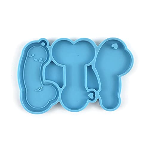 Kemelo DIY Penis Schlüsselanhänger Epoxidharz Form Schmuck Anhänger Dekorationen Silikonform,Perlenschmuck,Blau Kemelo DIY Penis Schlüsselanhänger Epoxidharz Form Schmuck Anhänger Dekorationen Silikonform,Perlenschmuck,Blau von Kemelo