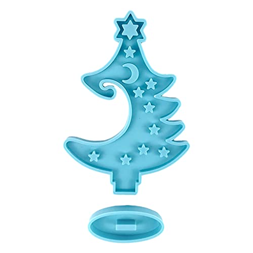Kemelo Winter Baum Ringhalter Epoxidharz Form Montieren Weihnachtsbaum Silikonform,Perlenschmuckherstellung,Blau von Kemelo