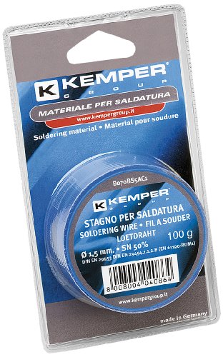 Kemper B070BS5AC1 Neutraler Lötdraht, 50%, Blister, Durchmesser: 1,5 mm, 100 g von Kemper