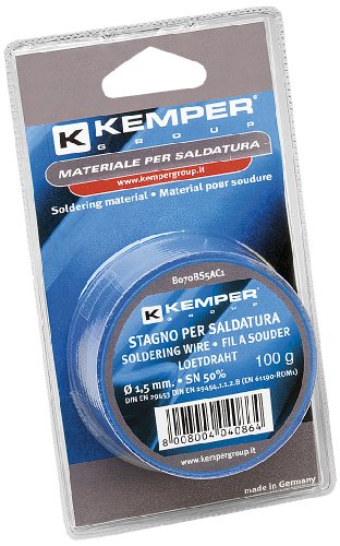Kemper B070BS5AC1 Neutraler Lötdraht, 50%, Blister, Durchmesser: 1,5 mm, 100 g Kemper B070BS5AC1 Neutraler Lötdraht, 50%, Blister, Durchmesser: 1,5 mm, 100 g von K KEMPER GROUP