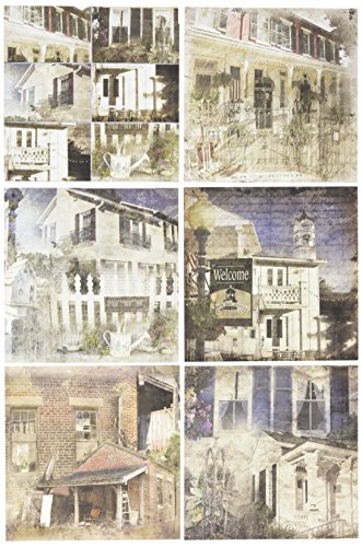 Ken Oliver Doppelseitiges Papier Pad 6 x 6 2hometown Cottage, 6 Designs/4 Jedes, Acryl, Mehrfarbig, 2-teilig von Ken Oliver