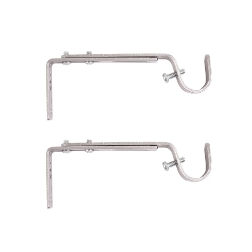 Kenney 1,9 cm verstellbare Halterungen für Gardinenstangen, 11,4–15,6 cm, 2 Stück, poliertes Zinn Kenney 1,9 cm verstellbare Halterungen für Gardinenstangen, 11,4–15,6 cm, 2 Stück, poliertes Zinn von Kenney
