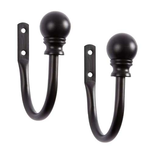 Kenney Davenport Fenstervorhanghalter, Metall, Matte Black, W 4.5" x L 10.1" (1 Panels), 2 Kenney Davenport Fenstervorhanghalter, Metall, Matte Black, W 4.5" x L 10.1" (1 Panels), 2 von Kenney
