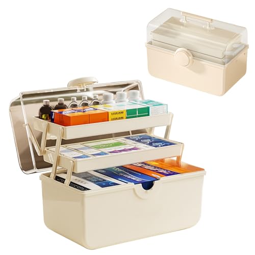 Kensbro 3-Regal Mehrzweck-Aufbewahrungsbox,35cm Medikamentenbox Aufbewahrung,Box Gross Portable,Sortierboxen für Kleinteile,Haarschmuck und Kosmetik,Medikamenten Organizer,Bastel-Organizer Kensbro 3-Regal Mehrzweck-Aufbewahrungsbox,35cm Medikamentenbox Aufbewahrung,Box Gross Portable,Sortierboxen für Kleinteile,Haarschmuck und Kosmetik,Medikamenten Organizer,Bastel-Organizer von Kensbro