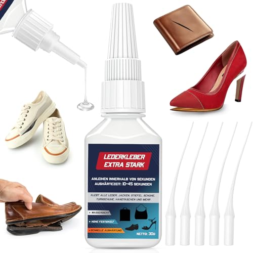 30g Schuhkleber Extra Stark- Transparent Schuhsohlenkleber Lederkleber, Shoe Glue Schuhsohlen Kleber für Sportschuhe, Stiefel, Sandalen, Leder 30g Schuhkleber Extra Stark- Transparent Schuhsohlenkleber Lederkleber, Shoe Glue Schuhsohlen Kleber für Sportschuhe, Stiefel, Sandalen, Leder von Kenvora