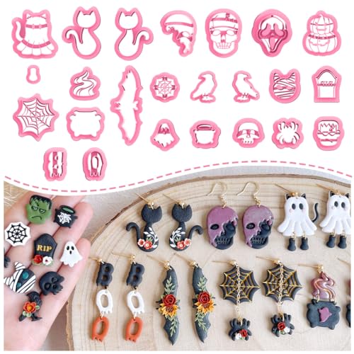 KEOKER Halloween-Modelliermassen-Ausstecher, Polymer-Ton-Halloween-Ausstecher, Halloween-Tonschneider für Polymer-Ton-Schmuck, 24 Formen, Polymer-Ton-Ausstecher, Halloween, Halloween-Tonschneider für KEOKER Halloween-Modelliermassen-Ausstecher, Polymer-Ton-Halloween-Ausstecher, Halloween-Tonschneider für Polymer-Ton-Schmuck, 24 Formen, Polymer-Ton-Ausstecher, Halloween, Halloween-Tonschneider für von Keoker