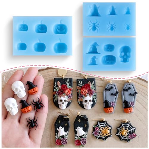 KEOKER Halloween-Modelliermassen-Formen für Schmuck und Ohrringe, Dekoration (Ersatz-Tonschneider) von Keoker