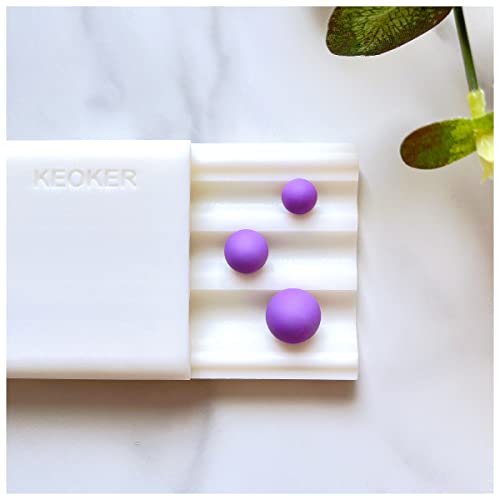Keoker Modelliermassen-Perlenroller, Modelliermassen-Ohrring-Werkzeuge, runde Perlenhersteller, Ton-Schmuckherstellungswerkzeug, hilft Ihnen, perfekt runde Perlen in drei Größen herzustellen (runde Keoker Modelliermassen-Perlenroller, Modelliermassen-Ohrring-Werkzeuge, runde Perlenhersteller, Ton-Schmuckherstellungswerkzeug, hilft Ihnen, perfekt runde Perlen in drei Größen herzustellen (runde von Keoker