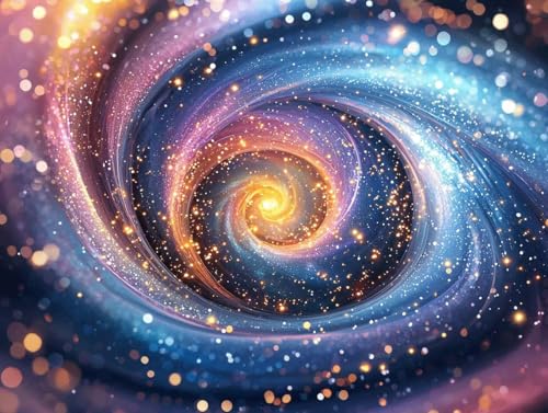 Malen Nach Zahlen Erwachsene, Malen Nach Zahlen Kinder ab 7-10, Handgemalt Ölgemälde Kreativ Set, Abstraktion Sternenhimmel Paint by Numbers, Home Office Wand Dekoration (Ohne Rahmen 45x60cm) H-13 von Keoxco