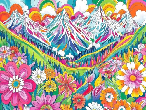Malen Nach Zahlen Erwachsene, Malen Nach Zahlen Kinder ab 7-10, Handgemalt Ölgemälde Kreativ Set, Bunt Blumen Paint by Numbers, Home Office Wand Dekor, Geburtstag Geschenk (Ohne Rahmen 30x40cm) H-9 von Keoxco