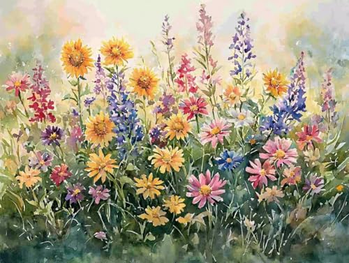 Malen Nach Zahlen Erwachsene, Malen Nach Zahlen Kinder ab 7-10, Handgemalt Ölgemälde Kreativ Set, Frühling Blumen Paint by Numbers, Home Office Wand Dekoration, Geburtstag Geschenk (10x20cm) H-21 von Keoxco