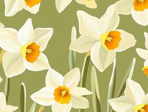 Malen Nach Zahlen Erwachsene, Malen Nach Zahlen Kinder ab 7-10, Handgemalt Ölgemälde Kreativ Set, Frühling Blumen Paint by Numbers, Home Office Wand Dekoration, Geburtstag Geschenk (60x80cm) H-25 von Keoxco