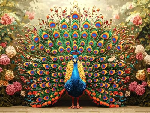 Malen Nach Zahlen Erwachsene, Malen Nach Zahlen Kinder ab 7-10, Handgemalt Ölgemälde Kreativ Set, Tiere Blumen Paint by Numbers, Home Wand Dekoration, Geburtstag Geschenk (Ohne Rahmen 90x120cm) H-34 von Keoxco