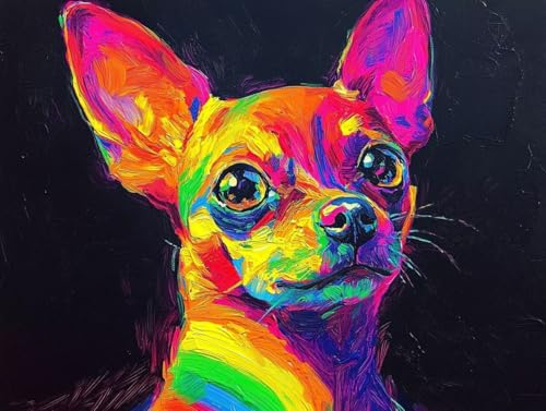 Malen Nach Zahlen Erwachsene, Malen Nach Zahlen Kinder ab 7-10, Handgemalt Ölgemälde Kreativ Set, Tiere Bunt Paint by Numbers, Home Office Wand Dekor, Geburtstag Geschenk (Ohne Rahmen 40x50cm) H-33 von Keoxco