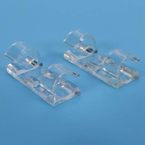 Kepgapo 20 Stücke/Satz Befestigungsklammer Clip Desktop Wire Klären Clips Halter Klemmen Kabel clip Gerät USB Kabel Clips Halter Organiser (Transparente Farbe) von Kepgapo