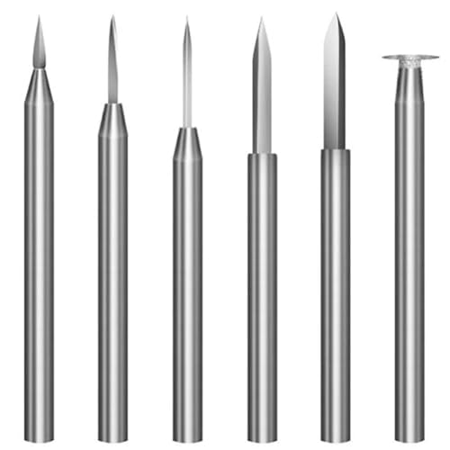 Kepgapo Holzschnitzbohrer-Set für Drehwerkzeug, 6-Teilig, Gravurbohrer-ZubehöR, Bit, Holzhandwerk, Schleifwerkzeug, 3 Mm Kepgapo Holzschnitzbohrer-Set für Drehwerkzeug, 6-Teilig, Gravurbohrer-ZubehöR, Bit, Holzhandwerk, Schleifwerkzeug, 3 Mm von Kepgapo