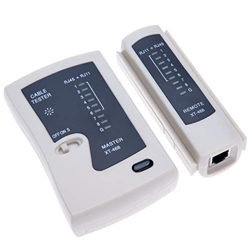 Netzwerk Kabeltester RJ45 und RJ11 von Keple LAN prüft Offene/Kurze Klemmen Sowie Straight-Through oder Crossove fur ISDN ADSL Ethennet CAT7 Cat6e CAT6 Cat5e Cat5 Cat5e LSA Werkzeug von Keple