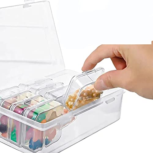 15 Stück Aufbewahrungsbox mit Deckel Klein, Kleine Perlen Organizer, Kunststoff Aufbewahrung Behälter Box für Kleine Perlen, Pillen, Schmuck, Schrauben Sortierbox und Andere Bastelprojekte (1 Pack) von Kepuarm