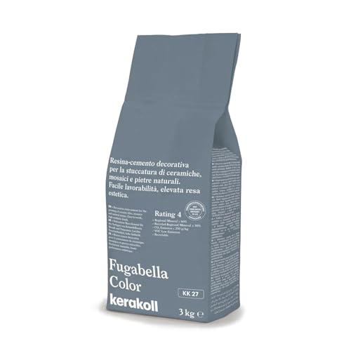 Kerakoll Fugabella Color KK27 Fugenmasse aus Kunstharz, dekorativer Zement, Fliesen, Keramik, Mosaik und Natursteine, 3 kg von Kerakoll