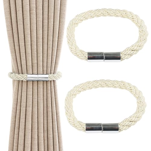 Keratobleem 2 Stück Magnetische Vorhang Raffhalter,Beige Raffhalter für Vorhänge,Vorhang Clips Seil Rückwärtige Vorhang Halter Schnallen für Zuhause Schlafzimmer Büro Dekorativer Vorhang Keratobleem 2 Stück Magnetische Vorhang Raffhalter,Beige Raffhalter für Vorhänge,Vorhang Clips Seil Rückwärtige Vorhang Halter Schnallen für Zuhause Schlafzimmer Büro Dekorativer Vorhang von Keratobleem