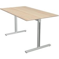 Kerkmann Form 1 Schreibtisch ahorn rechteckig, T-Fuß-Gestell silber 140,0 x 80,0 cm Kerkmann Form 1 Schreibtisch ahorn rechteckig, T-Fuß-Gestell silber 140,0 x 80,0 cm von Kerkmann