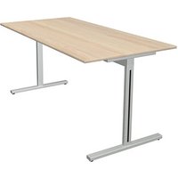 Kerkmann Form 1 Schreibtisch ahorn rechteckig, T-Fuß-Gestell silber 160,0 x 80,0 cm Kerkmann Form 1 Schreibtisch ahorn rechteckig, T-Fuß-Gestell silber 160,0 x 80,0 cm von Kerkmann