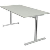 Kerkmann Form 1 Schreibtisch lichtgrau rechteckig, T-Fuß-Gestell silber 160,0 x 80,0 cm Kerkmann Form 1 Schreibtisch lichtgrau rechteckig, T-Fuß-Gestell silber 160,0 x 80,0 cm von Kerkmann