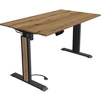 Kerkmann Move 1 advance elektrisch höhenverstellbarer Schreibtisch eiche rechteckig, T-Fuß-Gestell grau 140,0 x 80,0 cm Kerkmann Move 1 advance elektrisch höhenverstellbarer Schreibtisch eiche rechteckig, T-Fuß-Gestell grau 140,0 x 80,0 cm von Kerkmann