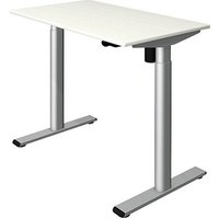 Kerkmann Move 1 base elektrisch höhenverstellbarer Schreibtisch weiß rechteckig, T-Fuß-Gestell silber 100,0 x 60,0 cm Kerkmann Move 1 base elektrisch höhenverstellbarer Schreibtisch weiß rechteckig, T-Fuß-Gestell silber 100,0 x 60,0 cm von Kerkmann