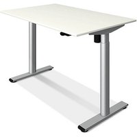 Kerkmann Move 1 base elektrisch höhenverstellbarer Schreibtisch weiß rechteckig, T-Fuß-Gestell silber 120,0 x 80,0 cm Kerkmann Move 1 base elektrisch höhenverstellbarer Schreibtisch weiß rechteckig, T-Fuß-Gestell silber 120,0 x 80,0 cm von Kerkmann