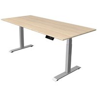 Kerkmann Move 1 stable elektrisch höhenverstellbarer Schreibtisch ahorn rechteckig, T-Fuß-Gestell silber 180,0 x 80,0 cm von Kerkmann