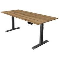 Kerkmann Move 1 stable elektrisch höhenverstellbarer Schreibtisch asteiche rechteckig, T-Fuß-Gestell grau 180,0 x 80,0 cm von Kerkmann