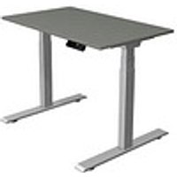 Kerkmann Move 1 stable elektrisch höhenverstellbarer Schreibtisch grafit rechteckig, T-Fuß-Gestell silber 100,0 x 60,0 cm von Kerkmann