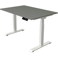 Kerkmann Move 1 stable elektrisch höhenverstellbarer Schreibtisch grafit rechteckig, T-Fuß-Gestell weiß 120,0 x 80,0 cm von Kerkmann