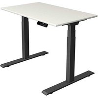 Kerkmann Move 1 stable elektrisch höhenverstellbarer Schreibtisch weiß rechteckig, T-Fuß-Gestell grau 100,0 x 60,0 cm von Kerkmann