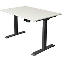 Kerkmann Move 1 stable elektrisch höhenverstellbarer Schreibtisch weiß rechteckig, T-Fuß-Gestell grau 120,0 x 80,0 cm von Kerkmann