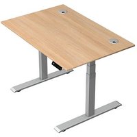 Kerkmann Move 2 Plus elektrisch höhenverstellbarer Schreibtisch eiche rechteckig, T-Fuß-Gestell silber 120,0 x 80,0 cm Kerkmann Move 2 Plus elektrisch höhenverstellbarer Schreibtisch eiche rechteckig, T-Fuß-Gestell silber 120,0 x 80,0 cm von Kerkmann