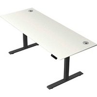 Kerkmann Move 2 Plus elektrisch höhenverstellbarer Schreibtisch weiß rechteckig, T-Fuß-Gestell anthrazit 200,0 x 80,0 cm Kerkmann Move 2 Plus elektrisch höhenverstellbarer Schreibtisch weiß rechteckig, T-Fuß-Gestell anthrazit 200,0 x 80,0 cm von Kerkmann