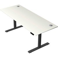 Kerkmann Move 2 Plus elektrisch höhenverstellbarer Schreibtisch weiß rechteckig, T-Fuß-Gestell anthrazit 200,0 x 80,0 cm Kerkmann Move 2 Plus elektrisch höhenverstellbarer Schreibtisch weiß rechteckig, T-Fuß-Gestell anthrazit 200,0 x 80,0 cm von Kerkmann