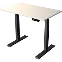 Kerkmann Move 2 höhenverstellbarer Schreibtisch weiß rechteckig T-Fuß-Gestell grau 100,0 x 60,0 cm von Kerkmann