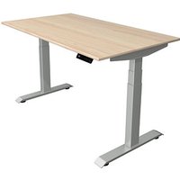 Kerkmann Move 4 elektrisch höhenverstellbarer Schreibtisch ahorn rechteckig, T-Fuß-Gestell silber 140,0 x 80,0 cm von Kerkmann