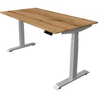 Kerkmann Move 4 elektrisch höhenverstellbarer Schreibtisch eiche rechteckig, T-Fuß-Gestell silber 160,0 x 80,0 cm Kerkmann Move 4 elektrisch höhenverstellbarer Schreibtisch eiche rechteckig, T-Fuß-Gestell silber 160,0 x 80,0 cm von Kerkmann