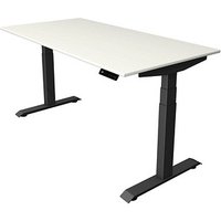 Kerkmann Move 4 elektrisch höhenverstellbarer Schreibtisch weiß rechteckig, T-Fuß-Gestell grau 160,0 x 80,0 cm von Kerkmann