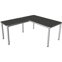 Kerkmann Prime Schreibtisch anthrazit L-Form, 6-Fuß-Gestell silber 160,0 x 180,0 cm Kerkmann Prime Schreibtisch anthrazit L-Form, 6-Fuß-Gestell silber 160,0 x 180,0 cm von Kerkmann